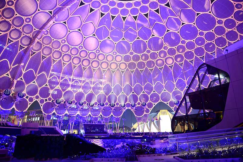EXPO 2020 Al Wasl Dome from inside